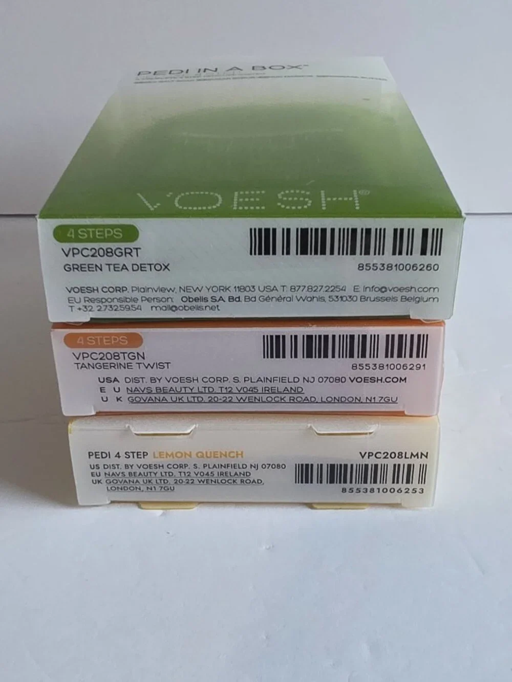 VOESH Pedi in a Box Deluxe 4 Step Pedicure Set Lot of 3
